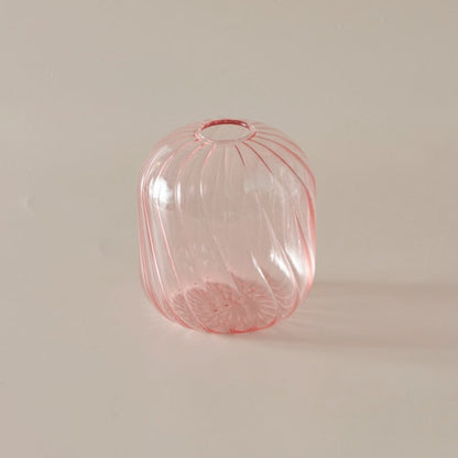 Färgglad Glas Glob Vaso | Veska Rosa Kort