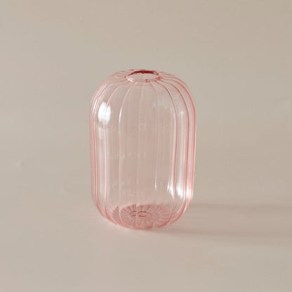 Färgglad Glas Glob Vaso | Veska Rosa Lång