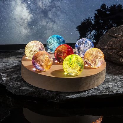 Färgglad Lumenös Galaxy Crystal Bordsset | Veska