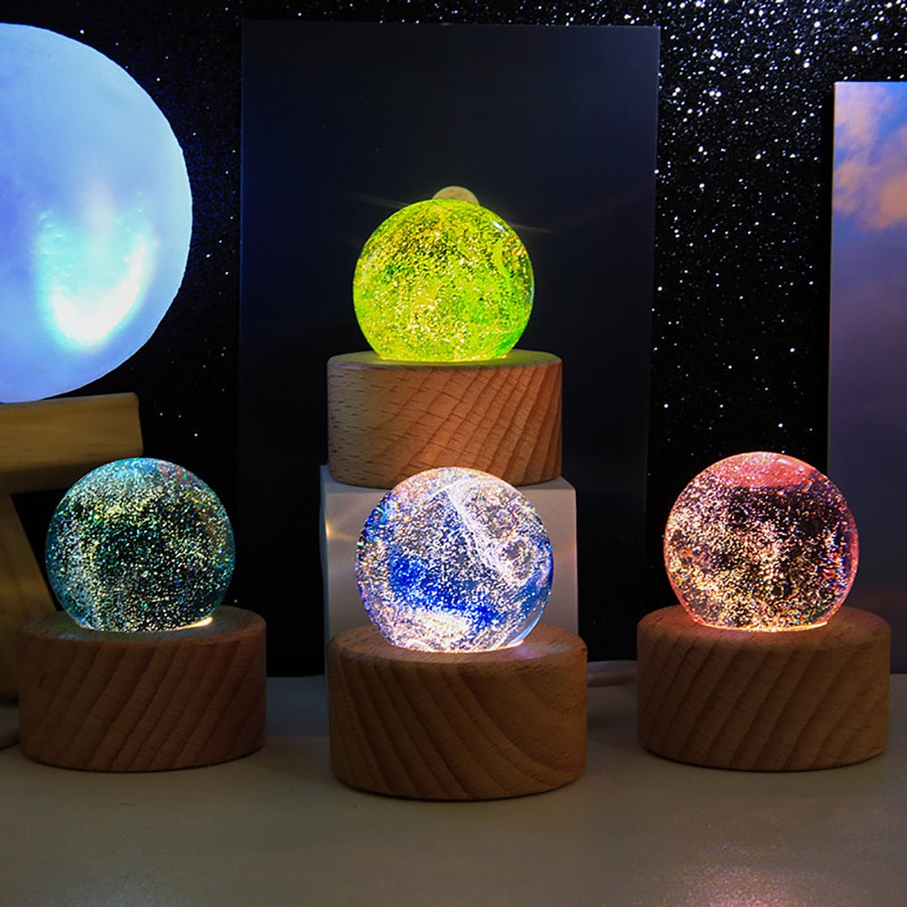 Färgglad Lumenös Galaxy Crystal Bordsset | Veska