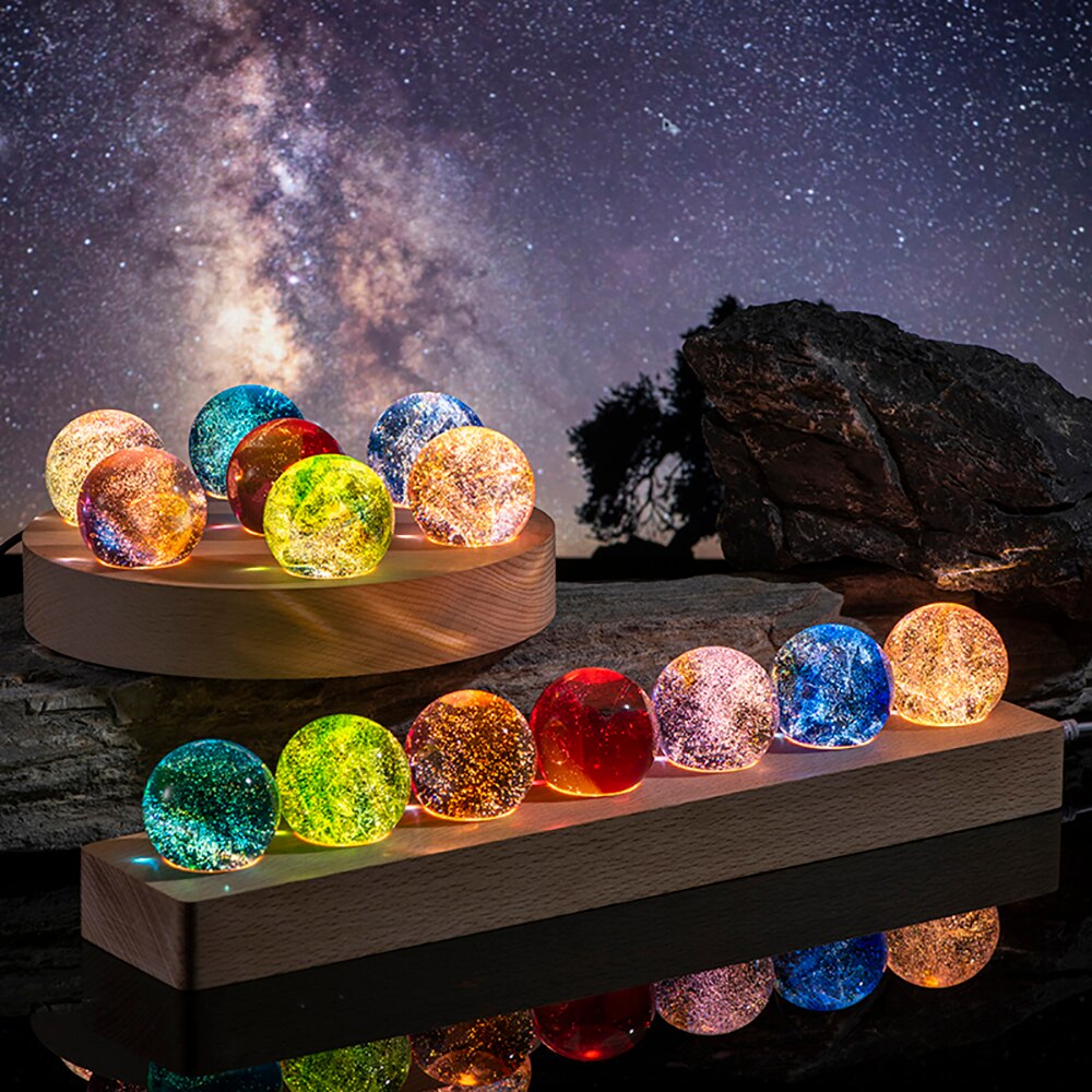 Färgglad Lumenös Galaxy Crystal Bordsset | Veska