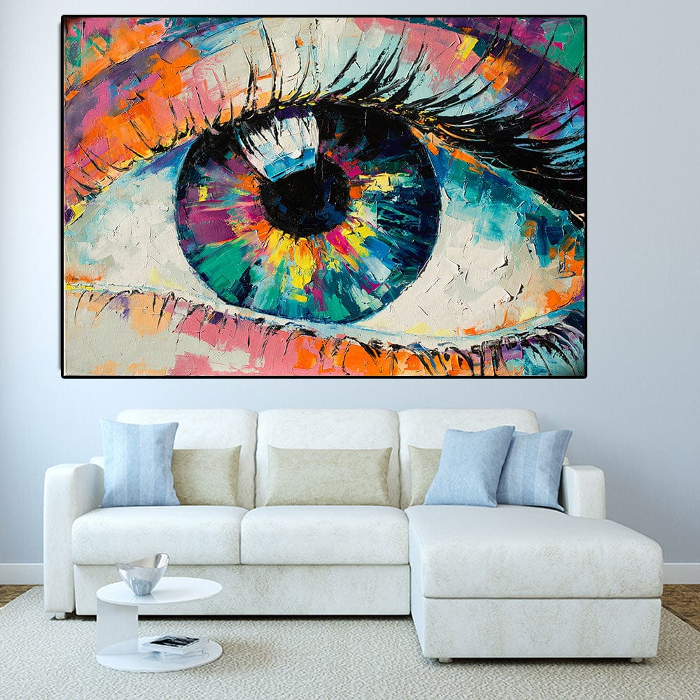Färgglad Öga Canvas Väggkonst | Veska