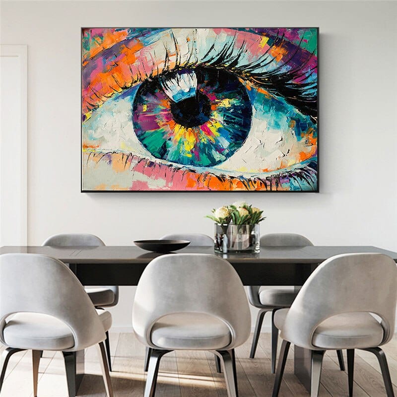 Färgglad Öga Canvas Väggkonst | Veska