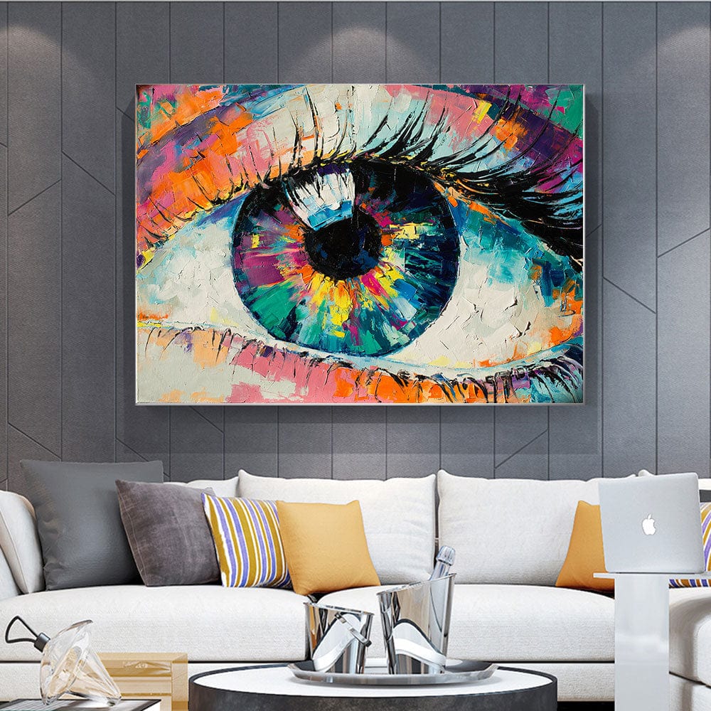 Färgglad Öga Canvas Väggkonst | Veska