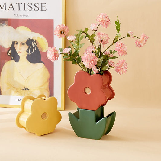 Färgglada vardagsrumsvaser | Veska Röd blomvas