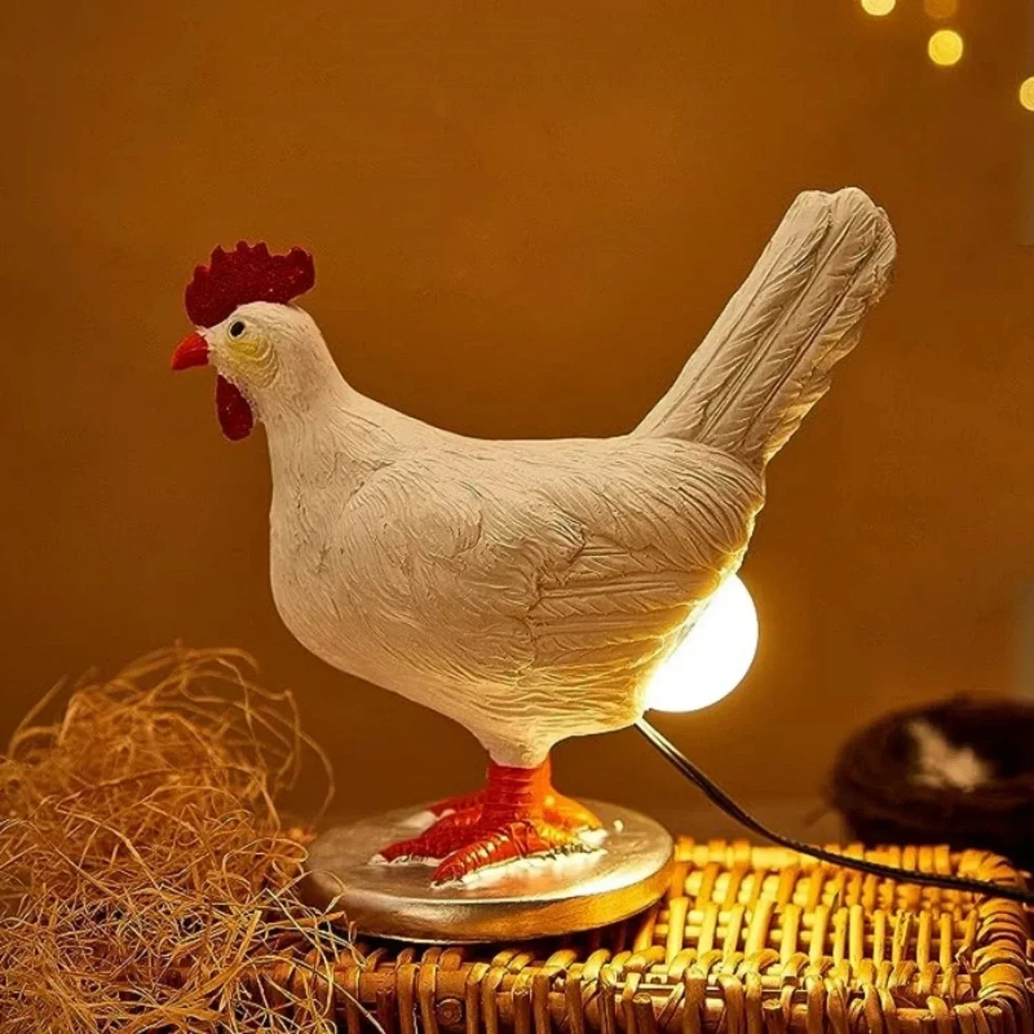 Farmhouse Chicken Bordslampa | Veska USB-lampa KINA