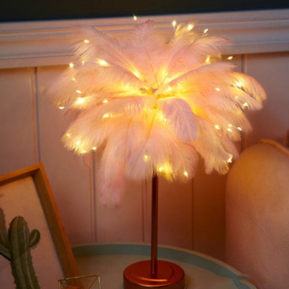 Feather Palm Creative Bordslampa | Veska Klart Rosa