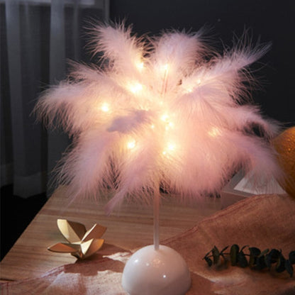 Feather Palm Creative Bordslampa | Veska Liten Rosa