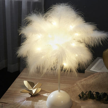Feather Palm Creative Bordslampa | Veska Liten Vit
