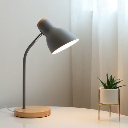 Ficklampa-formad svängbar bordslampa Macaron Metall 1-ljuskälla nattlampa för barnrum | Veska Grå