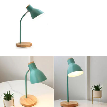 Ficklampa-formad svängbar bordslampa Macaron Metall 1-ljuskälla nattlampa för barnrum | Veska Grön