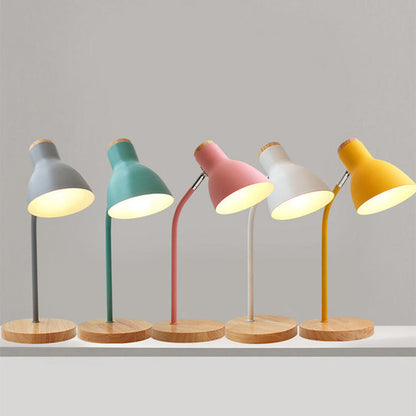 Ficklampa-formad svängbar bordslampa Macaron Metall 1-ljuskälla nattlampa för barnrum | Veska