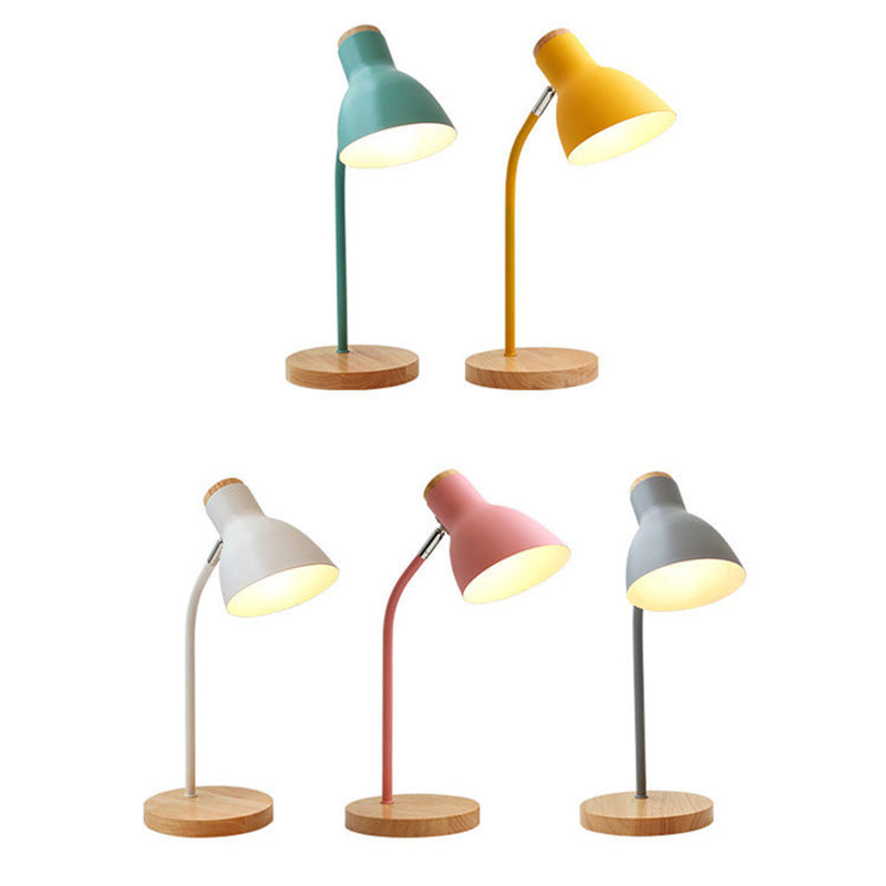 Ficklampa-formad svängbar bordslampa Macaron Metall 1-ljuskälla nattlampa för barnrum | Veska