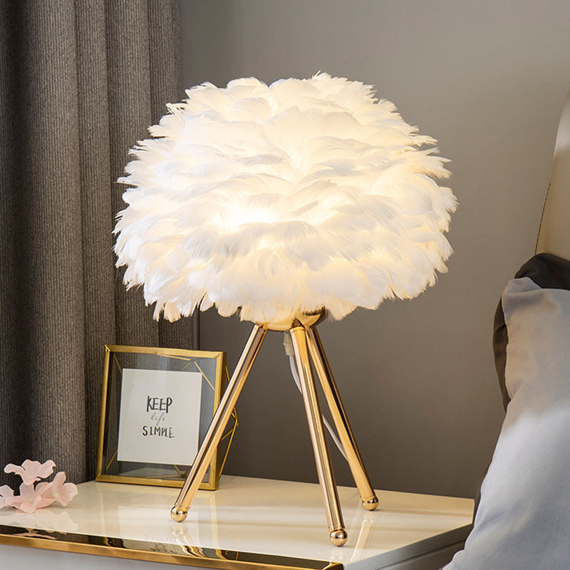 Fjäderbordslampa | Veska Guld