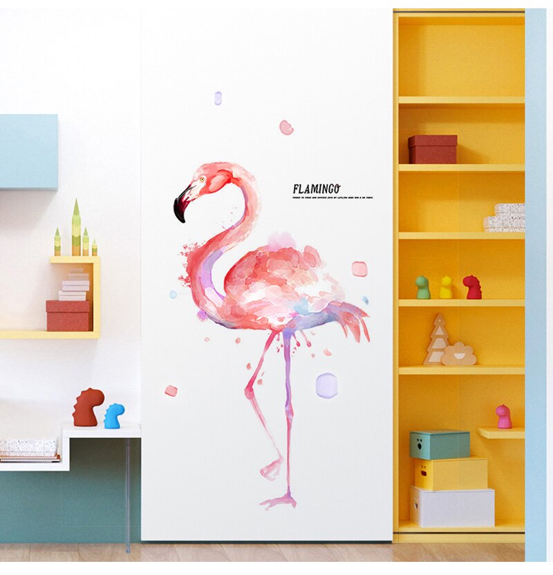 Flamingo Väggdekaler för Barnrum Hem | Veska