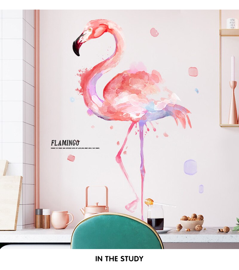 Flamingo Väggdekaler för Barnrum Hem | Veska