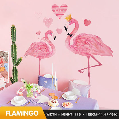 Flamingo Väggdekaler för Barnrum Hem | Veska Flamingo B
