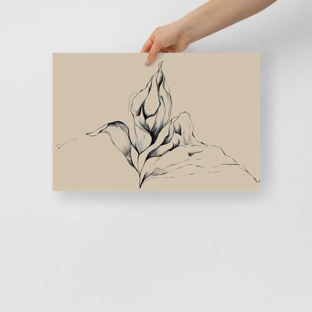Floral Body Wall Art | Veska 12×18
