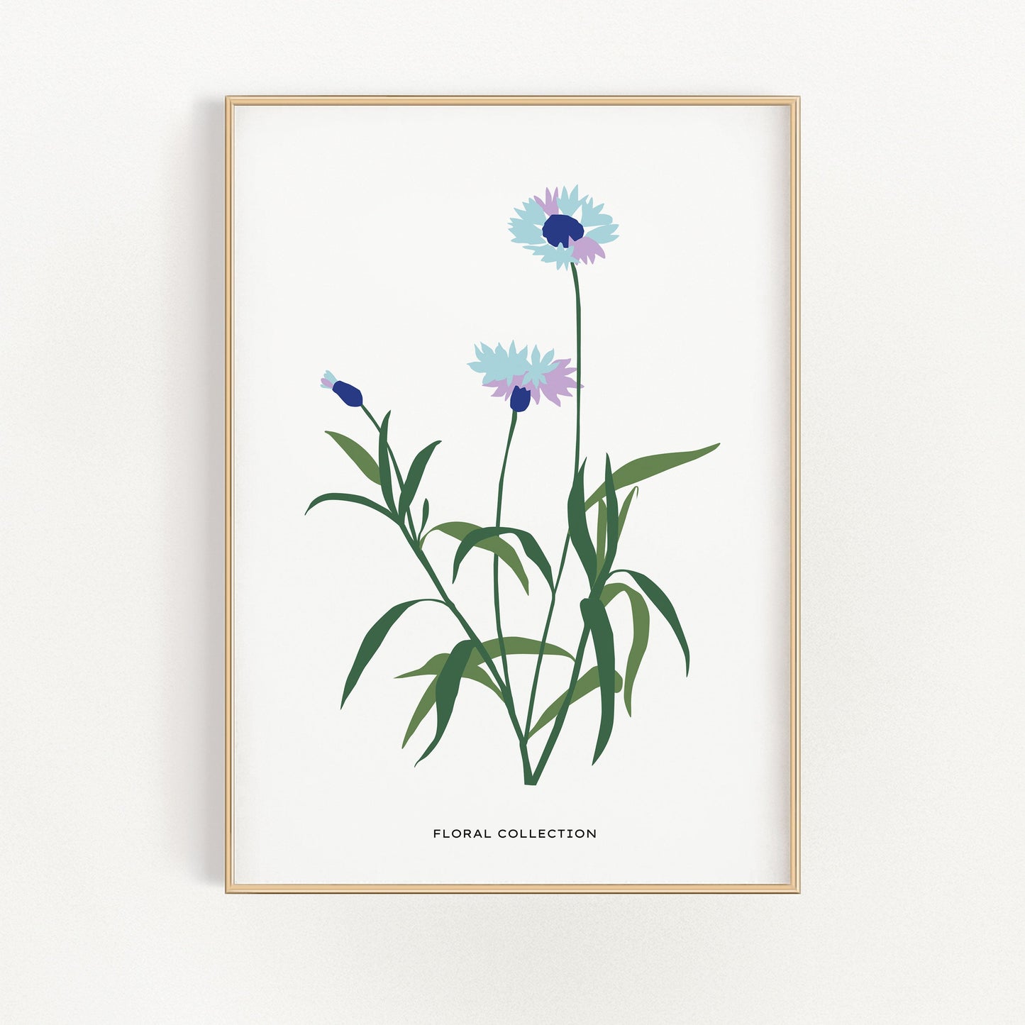 Floral Collection - Blå Blomma | Veska 21×30 cm