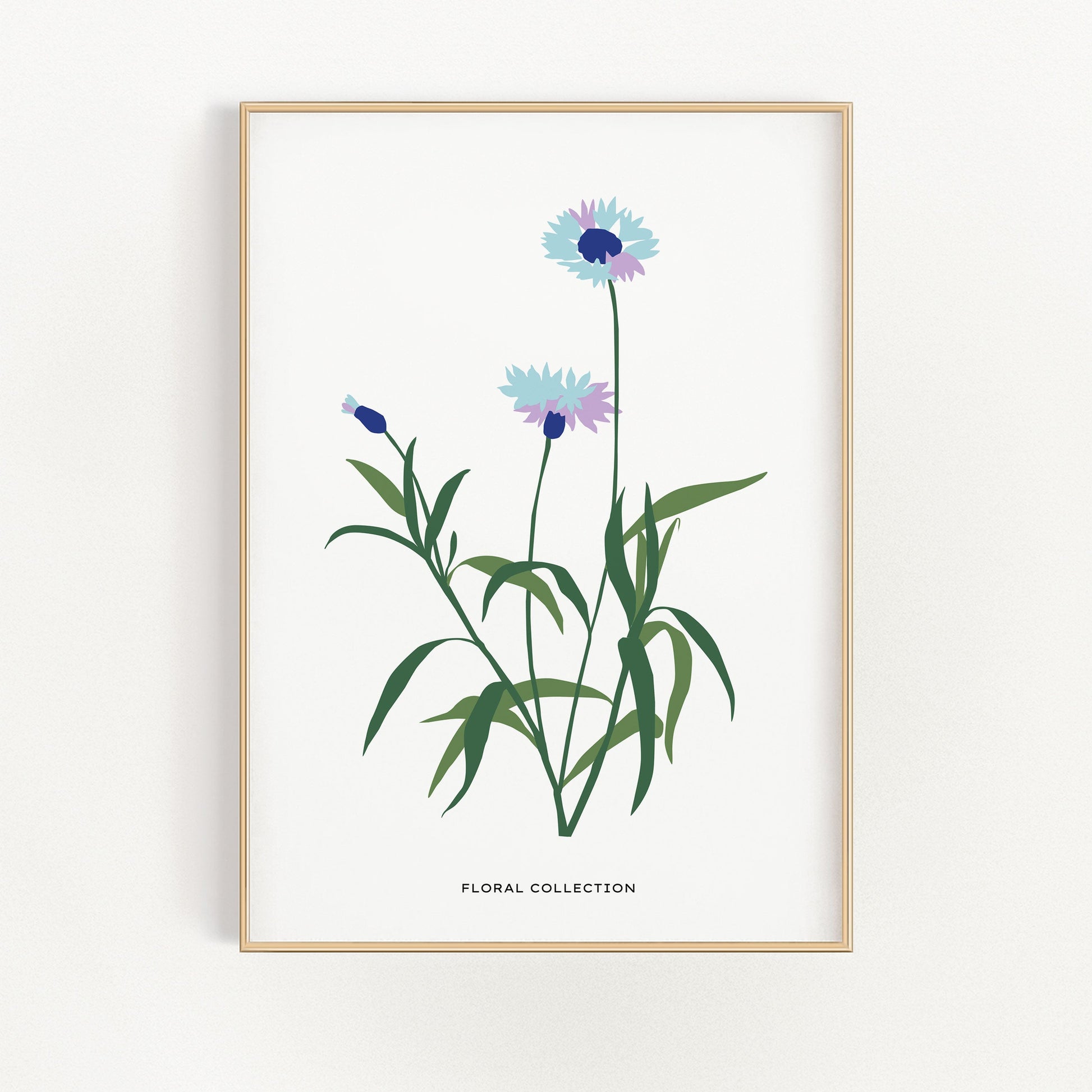 Floral Collection - Blå Blomma | Veska 21×30 cm