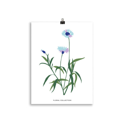 Floral Collection - Blå Blomma | Veska 30×40 cm