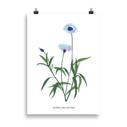 Floral Collection - Blå Blomma | Veska 50×70 cm
