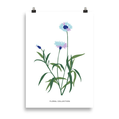 Floral Collection - Blå Blomma | Veska 70×100 cm