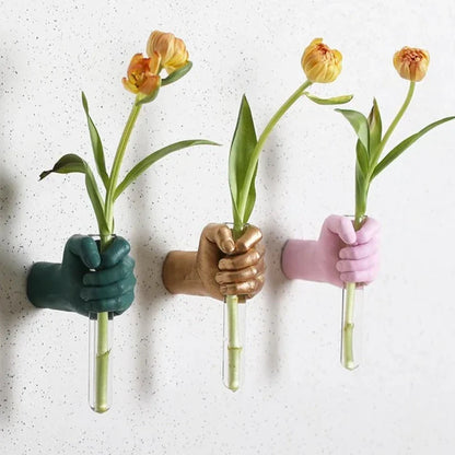 Flower Grab Väggvas | Veska guld