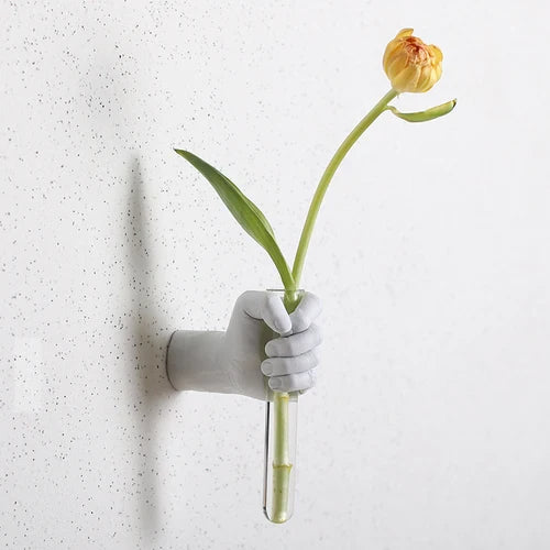 Flower Grab Väggvas | Veska vit