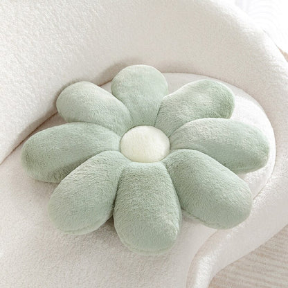 Fluffig Daisy Kudde - Pastell | Veska Grön med vit mitt
