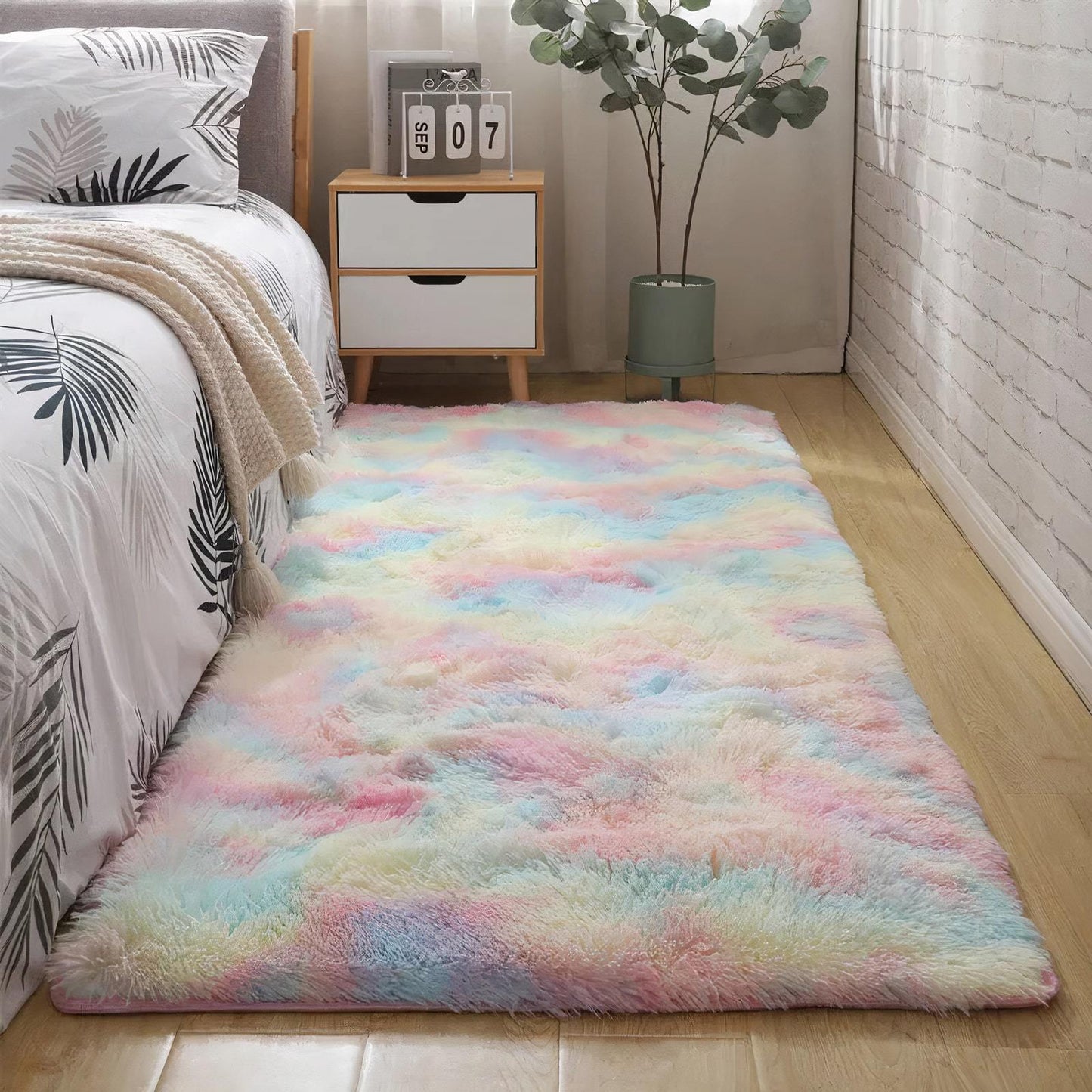 Fluffig Regnbågsmatta | Veska