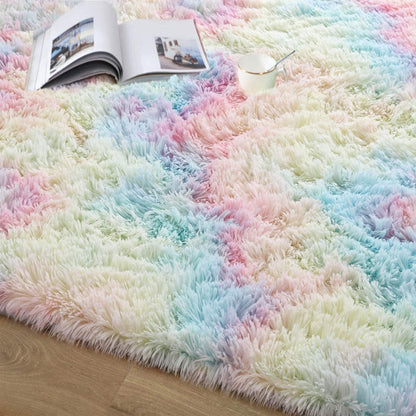 Fluffig Regnbågsmatta | Veska
