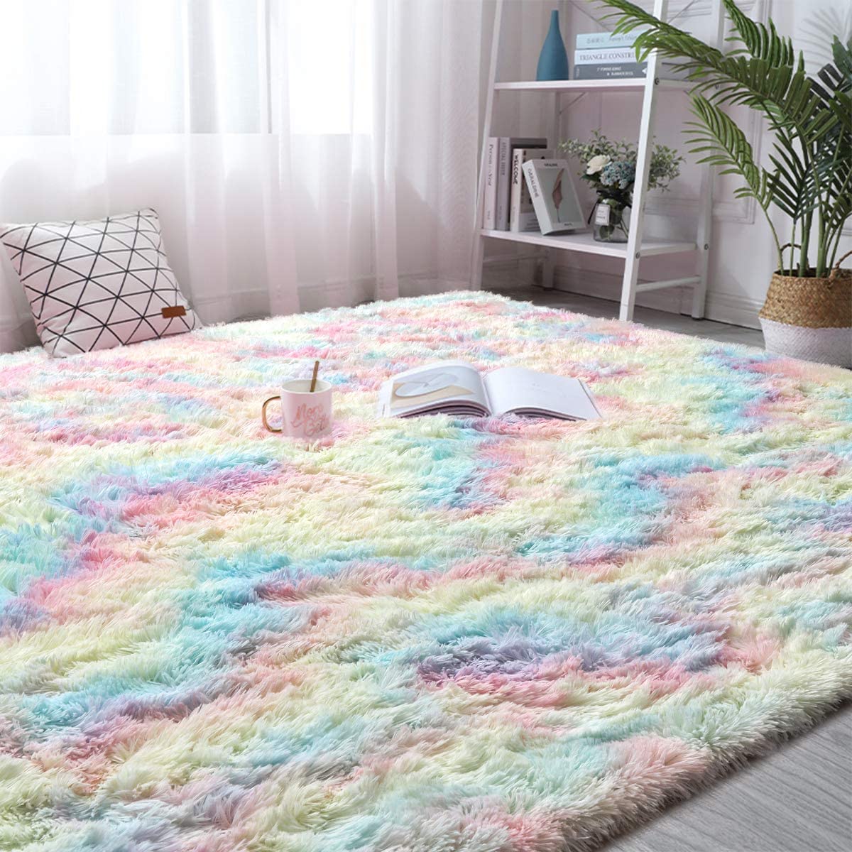 Fluffig Regnbågsmatta | Veska