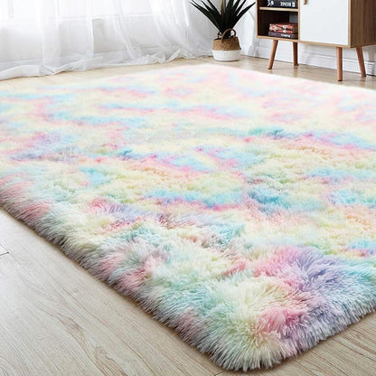 Fluffig Regnbågsmatta | Veska