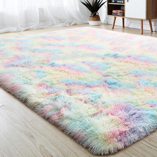 Fluffig Regnbågsmatta | Veska