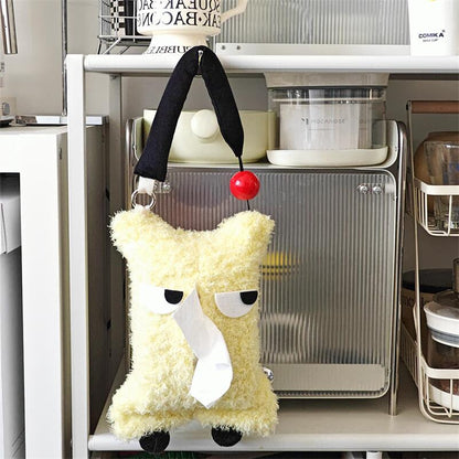 Fluffy Face Tissue Holder | Veska gul