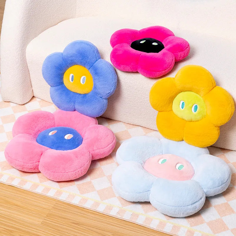 Fluffy Flower Cushion with Eyes | Veska