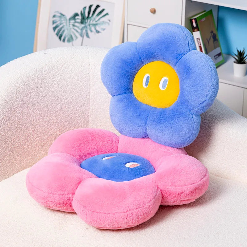 Fluffy Flower Cushion with Eyes | Veska