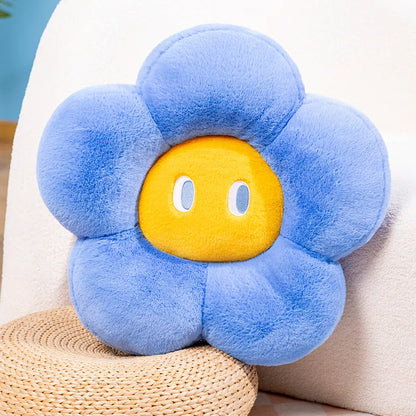 Fluffy Flower Cushion with Eyes | Veska