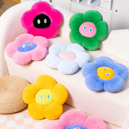 Fluffy Flower Cushion with Eyes | Veska