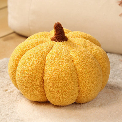 Fluffy Pumpkin Kudde | Veska Gul - boucle