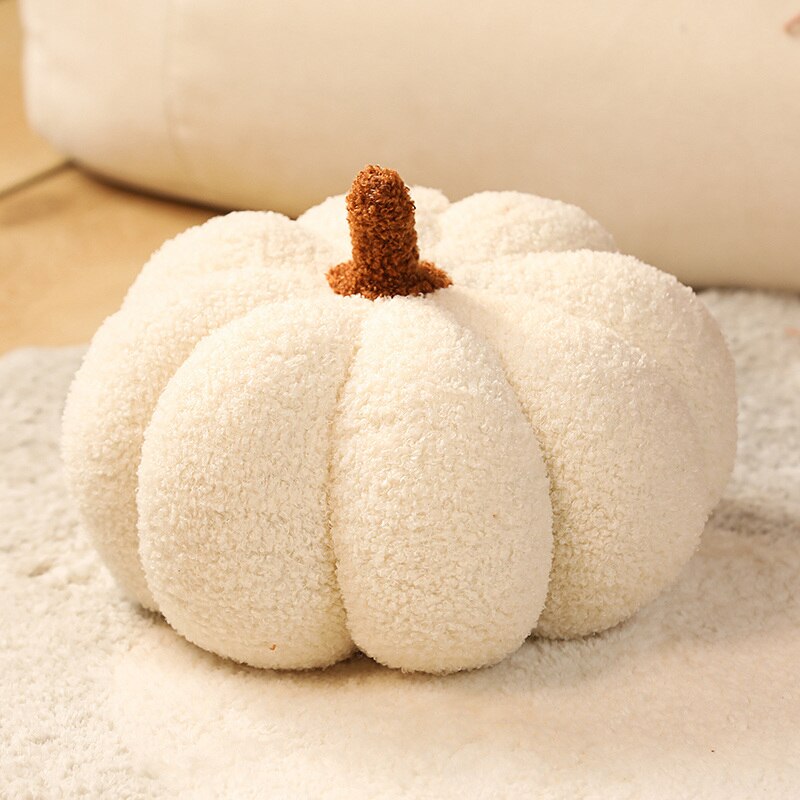 Fluffy Pumpkin Kudde | Veska Vit - boucle