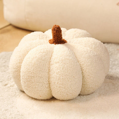 Fluffy Pumpkin Kudde | Veska Vit - boucle