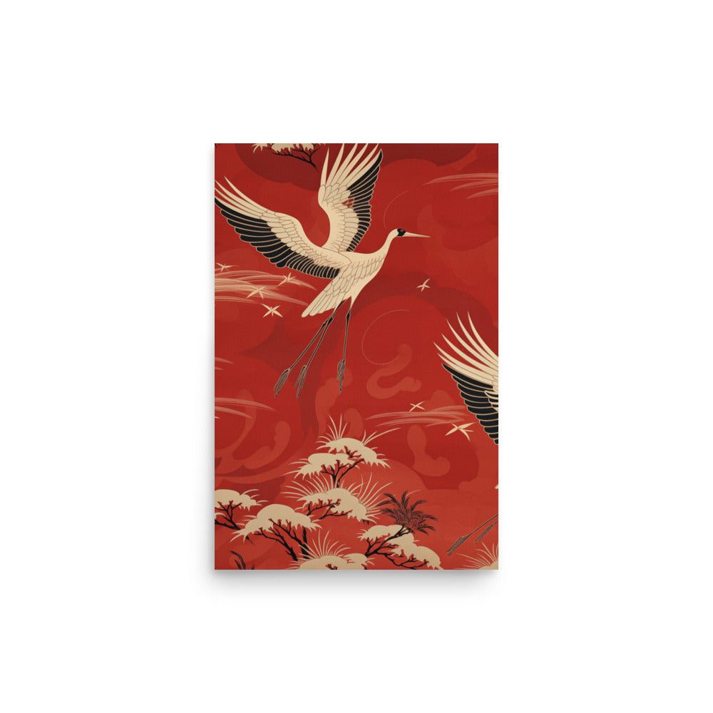 Flying Cranes | Veska 12″×18″