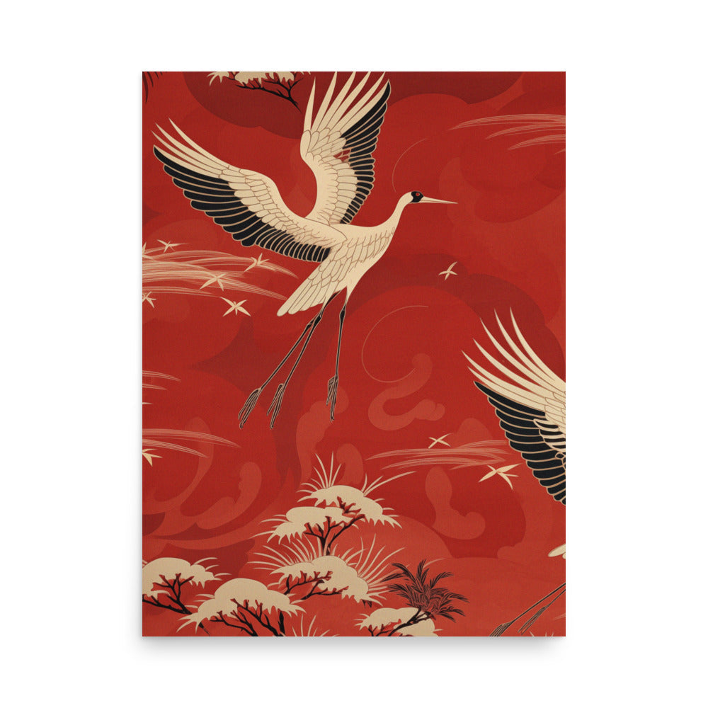 Flying Cranes | Veska 18″×24″