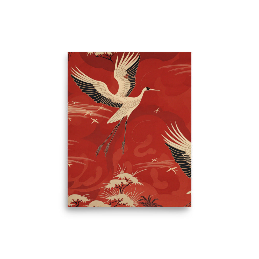 Flying Cranes | Veska 8″×10″