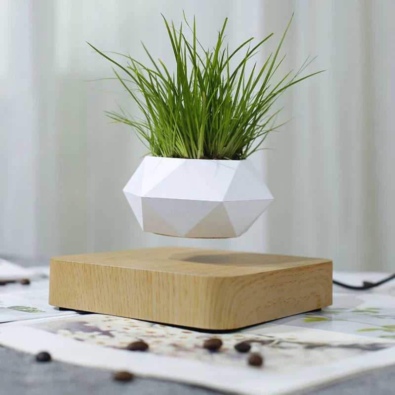 Flytande Air Bonsai Kruka Magnetisk flytande växtkruka för modern skrivbordsdekoration | Veska Ljus