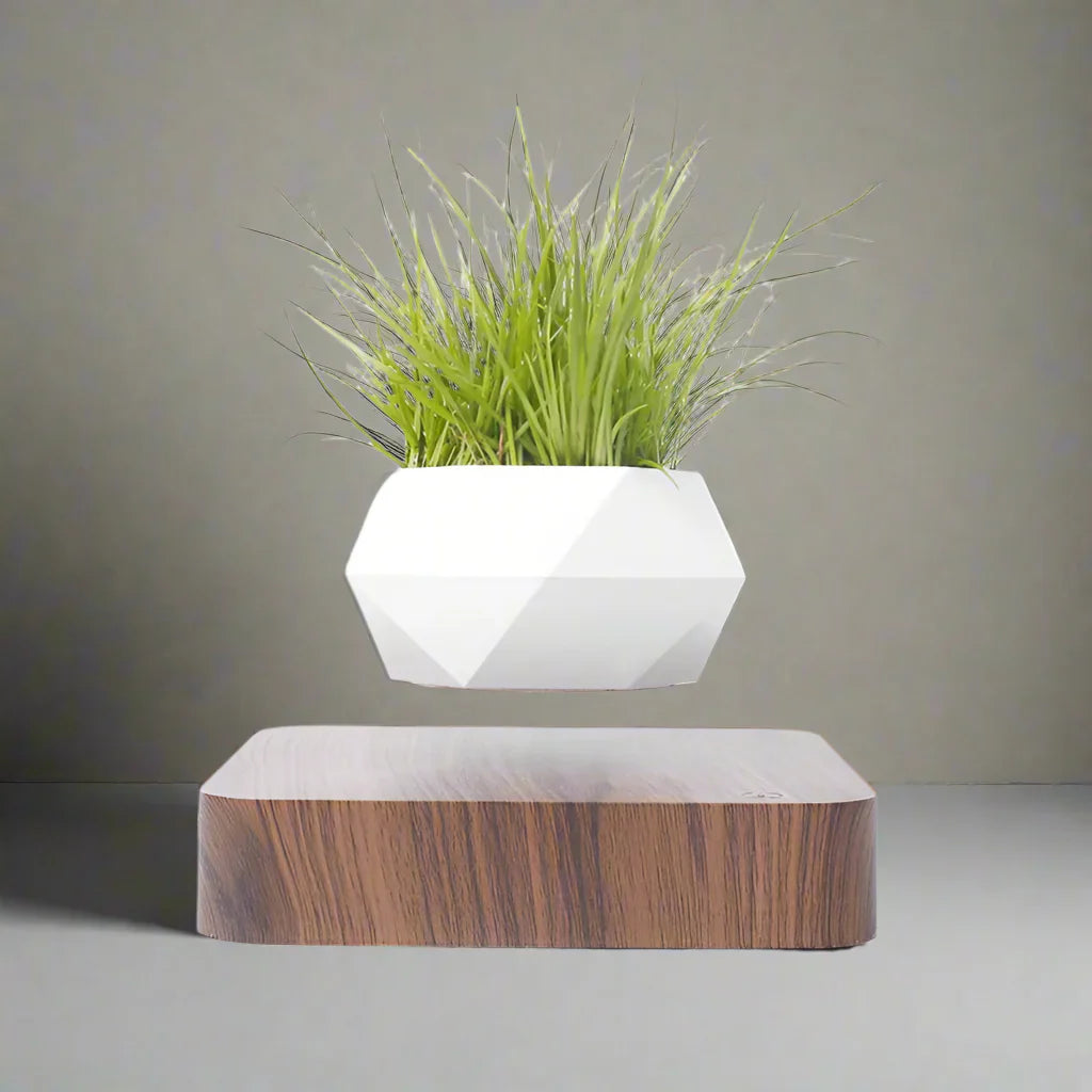 Flytande Air Bonsai Kruka Magnetisk flytande växtkruka för modern skrivbordsdekoration | Veska Mörk