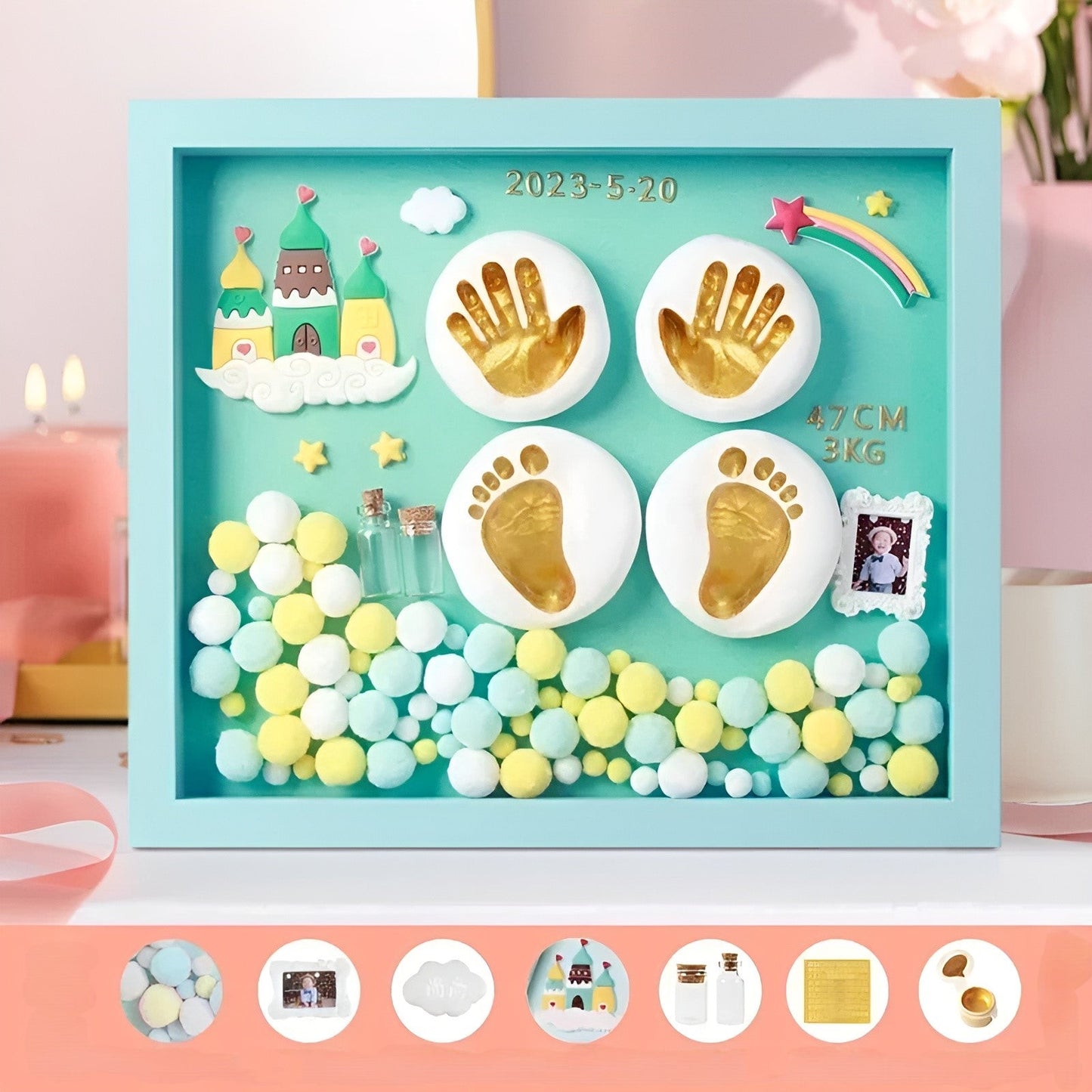 Forever Baby Story DIY Hand & Footprint Kit | Veska Grön