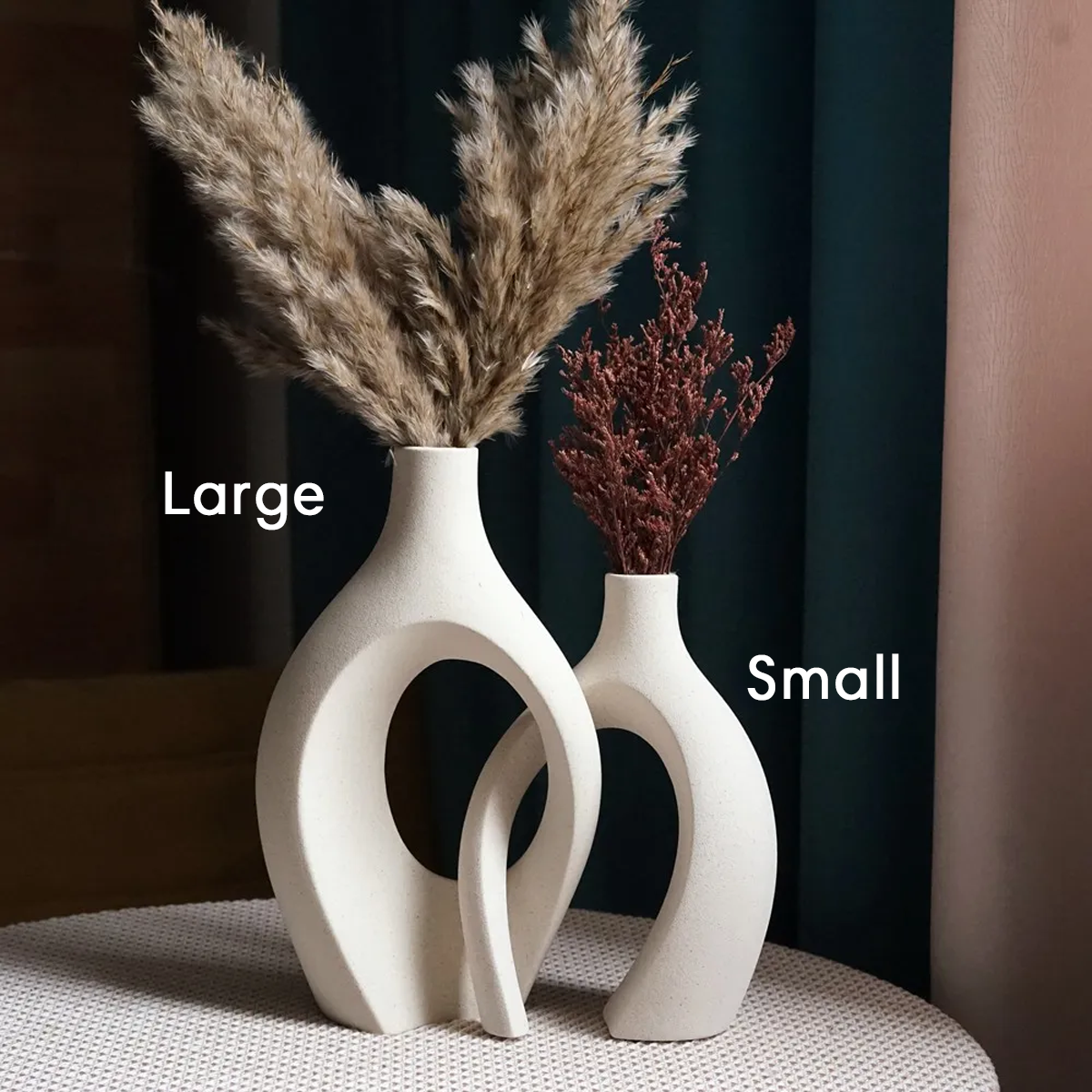 FormaLuxe Modern Minimalist Set of 2 Keramiska Vaser med Tidlös Elegans | Veska